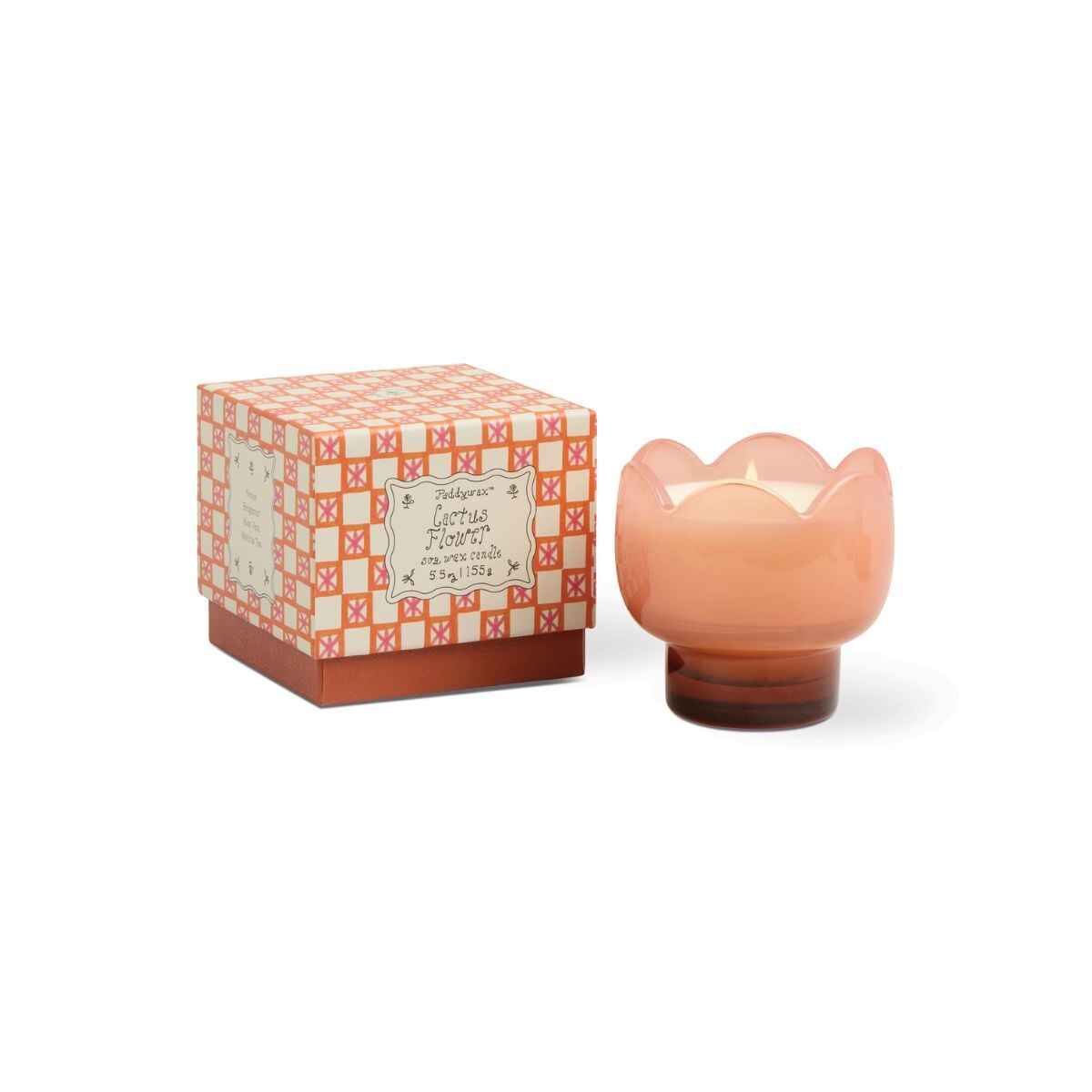 TULIP - Vela Tulip De Vidrio 5.5oz Paddywax - Cactus Flower 