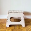Banqueta Banco Plegable Escalera Plastico Reforzado 27 Cm Beige