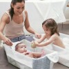 PACKBRN Set Baño Stokke Flexibath Plegable Con Reposera Transparente Y Beige