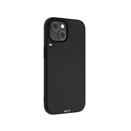 Case Iphone 15 Plus Black Leather Mous Case Iphone 15 Plus Black Leather Mous