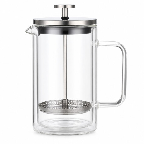 Cafetera Francesa Doble Vidrio Borosilicato 600ml Ac. Inox Transparente