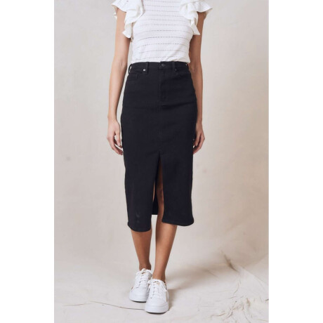 Falda Midi Negro Negro