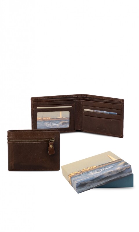 BILLETERA CUERO WOOLF CAOBA