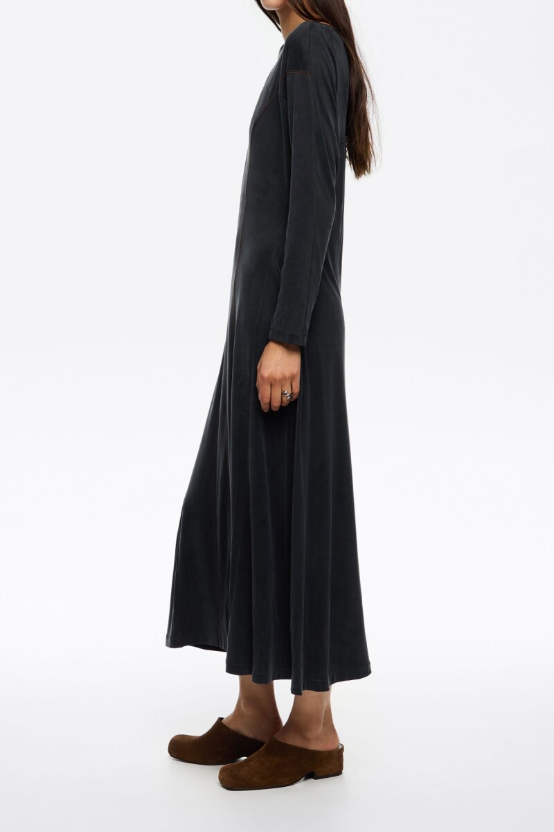 VESTIDO CUPRO Negro
