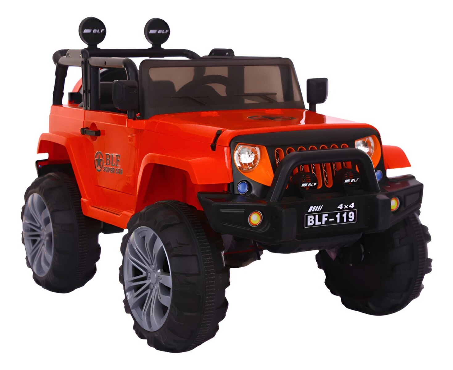 AUTO JEEP A BATERIA CONTROL REMOTO LUCES 2 PUERTAS 