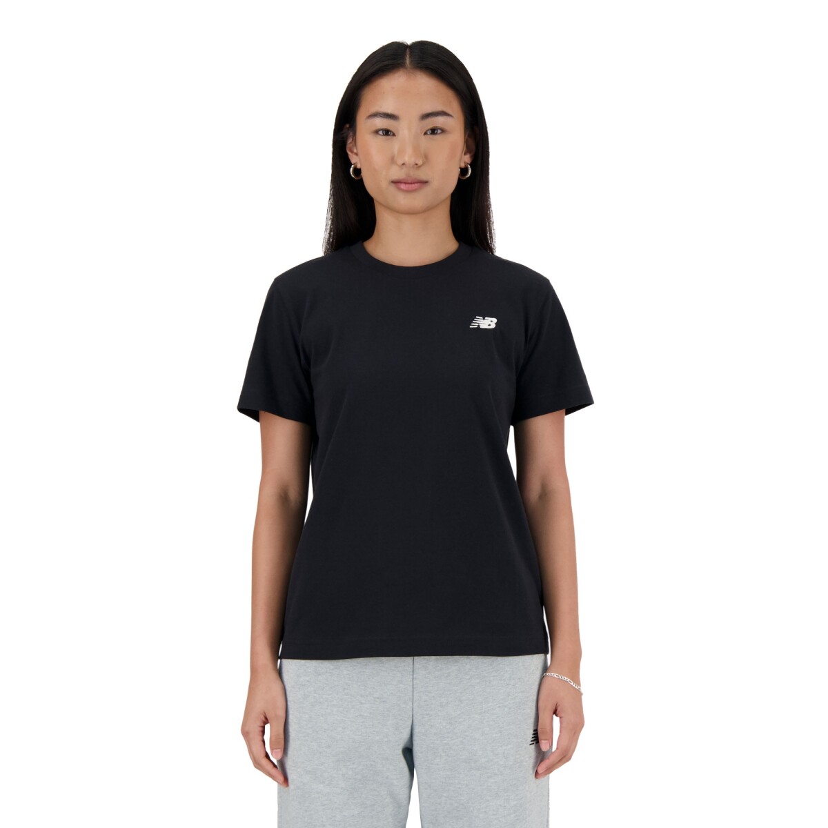 Remera New Balance de Dama - SMALL LOGO - WT41509BK - BLACK 