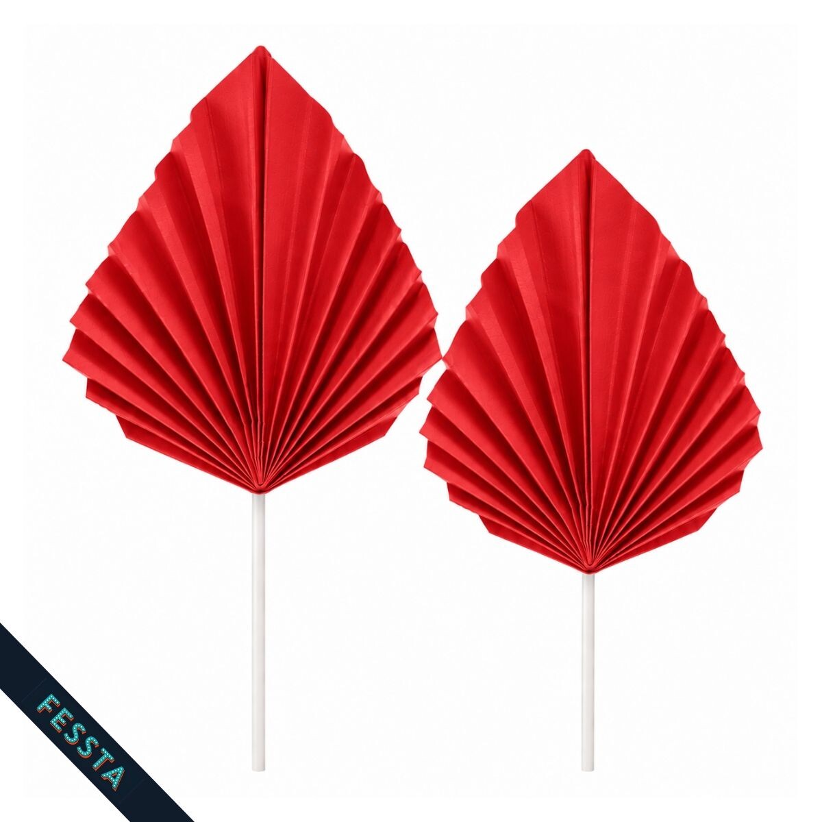 Topper Abanico de Papel - Rojo 