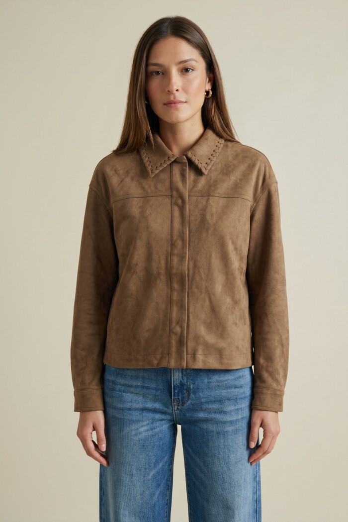 Sobrecamisa Gamuza Camel