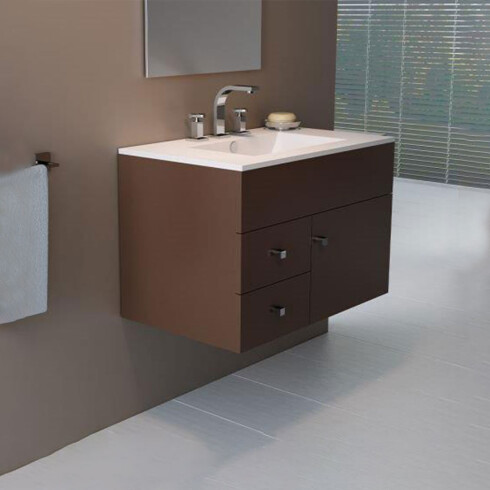 MOBILIARIO BAÑO MUEBLE DE COLGAR CADRIA MADERA MARRON 60X46 000