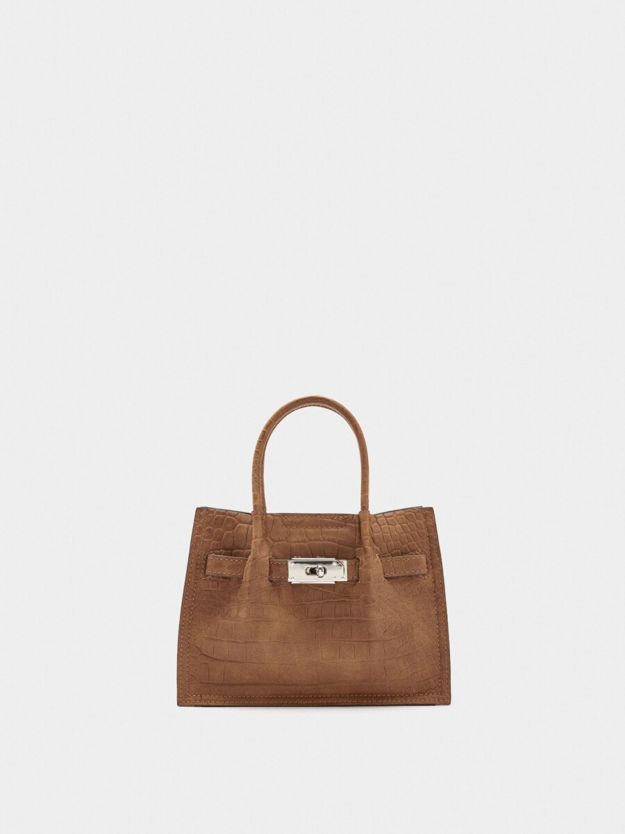 Bolso Tote Estampado Animal camel
