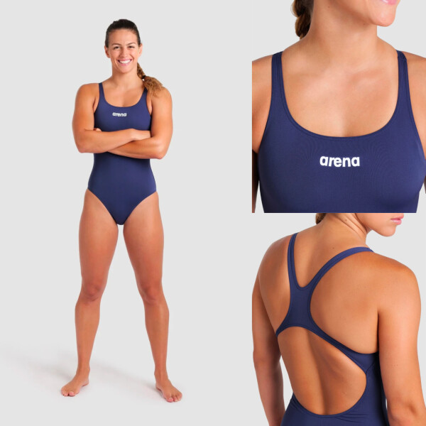 Malla Entrenamiento Natación Mujer Arena Women's Team Swimsuit Swim Pro Solid Azul