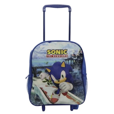 Mochila Sega Escolar Con carro 30x24 Sonic Prime Mochila Sega Escolar Con carro 30x24 Sonic Prime