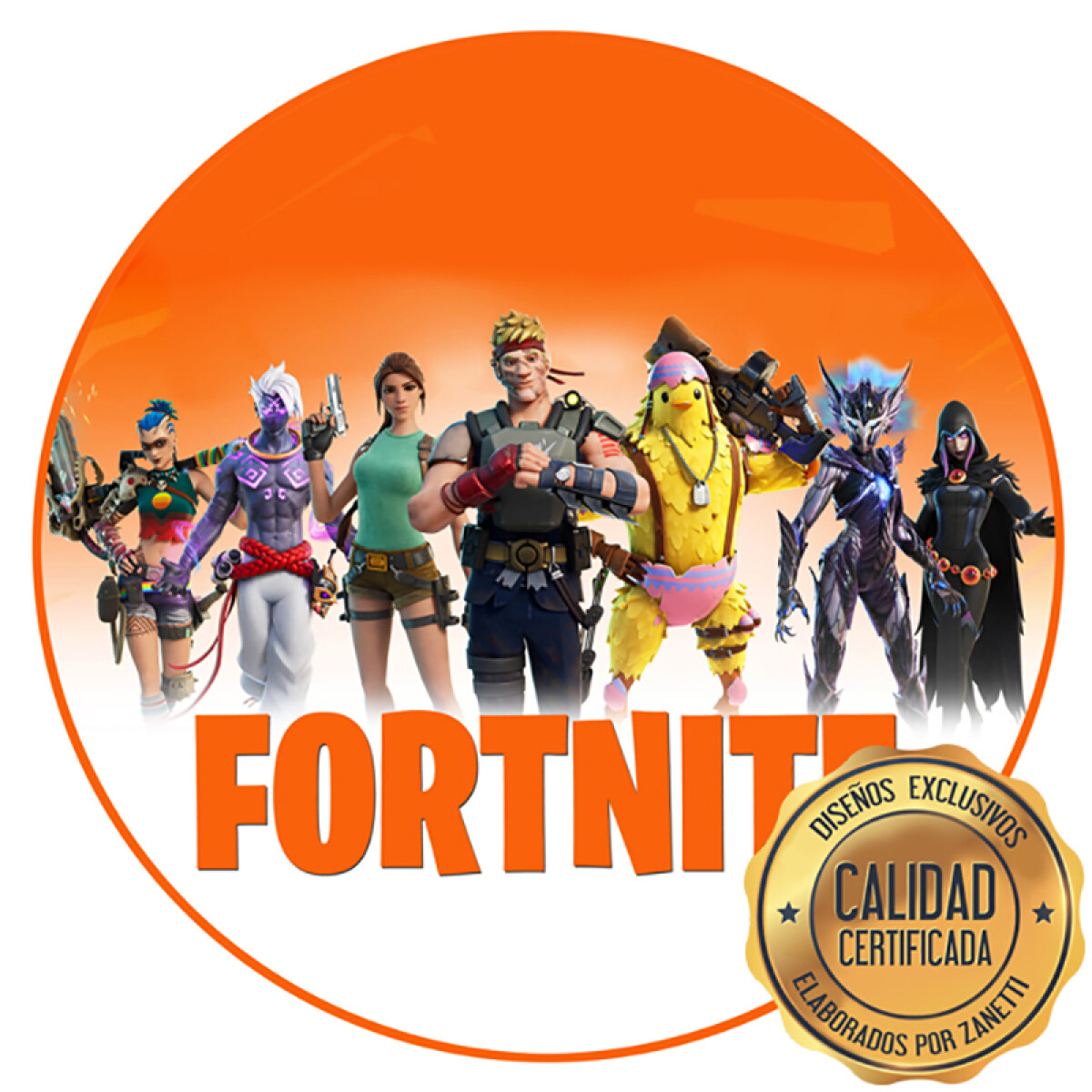 Lámina Fortnite - Naranja Red. 