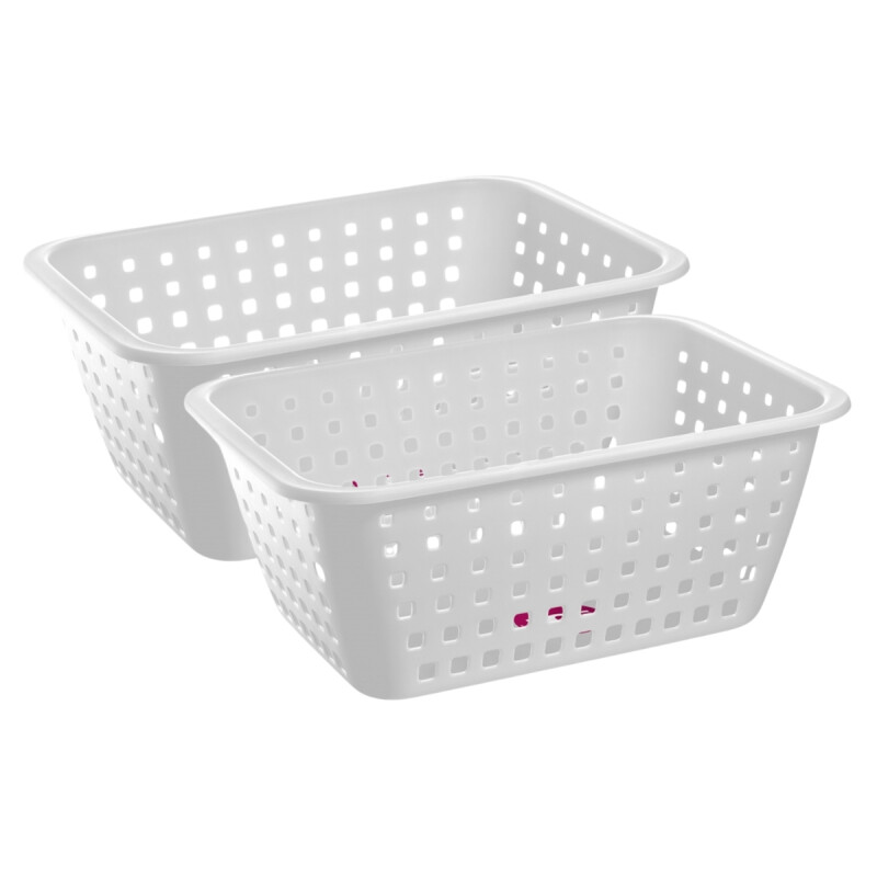 Set x2 Cestos extra grande 14 lts BLANCO