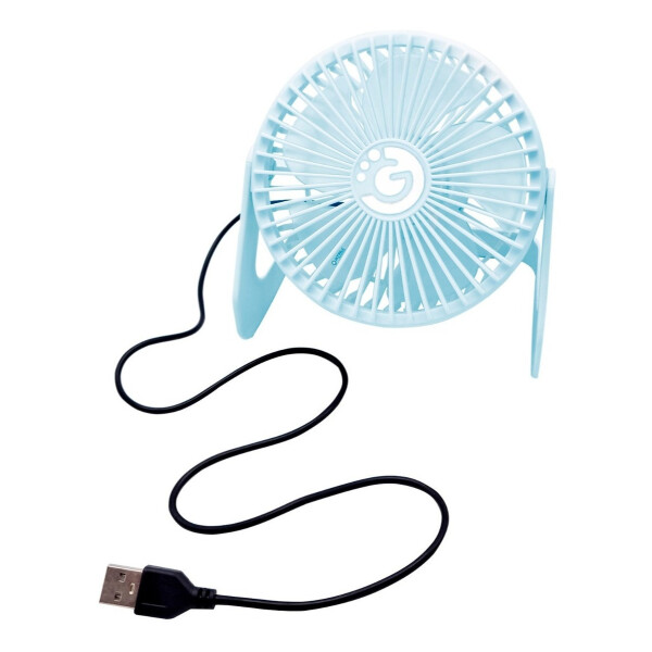 Mini Ventilador Usb Goldtech Oficina Hogar Escritorio Variante Color Celeste