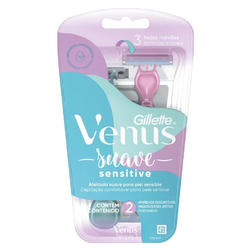 Afeitadora Venus Simply Sensitive 4 Uds. Afeitadora Venus Simply Sensitive 4 Uds.