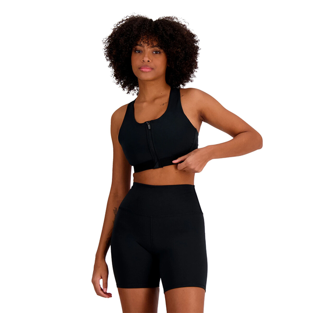 Top New Balance Athletics Zipper Front - Negro 