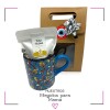 BOX TAZA + TÉ + CUCHARA Azul