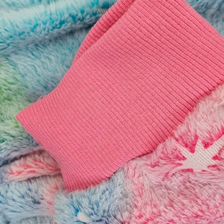 Buzo Manta Canguro Infantil Capucha Bolsillo Brillo Nocturno Multicolor