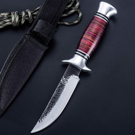 Cuchillo deportivo Bushcraft con mango de pakka Cuchillo deportivo Bushcraft con mango de pakka