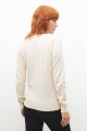 Sweater escote V beige