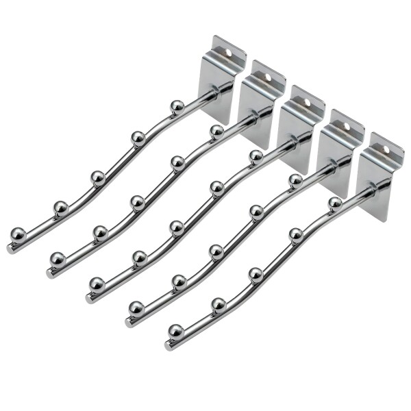 Pack X5 Ganchos Metálicos 18x6cm P/ Panel Ranurado Perchas Pack X5 Ganchos Metálicos 18x6cm P/ Panel Ranurado Perchas