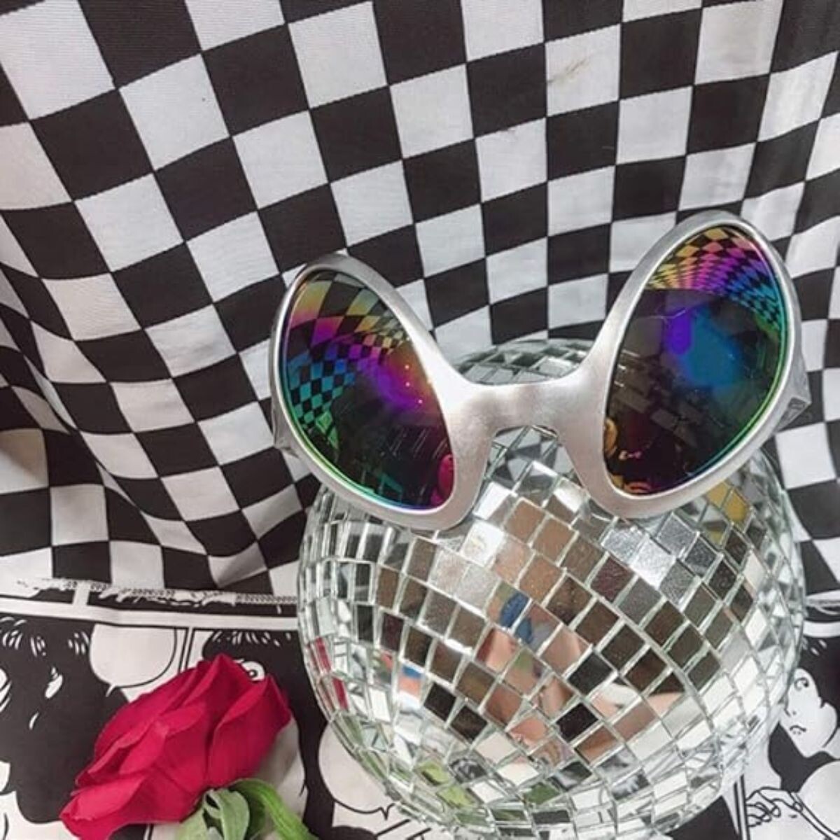 Lentes Alien Metalizado Espejado - Plateado 