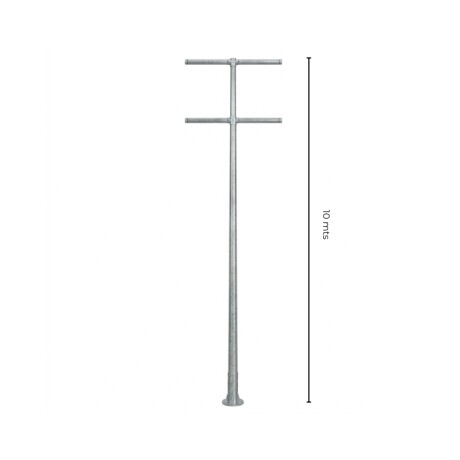 Columna Deportiva con Rack para 8 Focos 10mt Columna Deportiva con Rack para 8 Focos 10mt