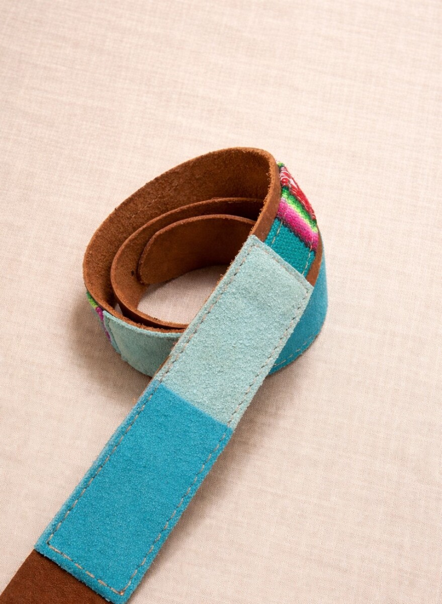 Handcrafted Belt Guri - Turquesa / Verde Agua 