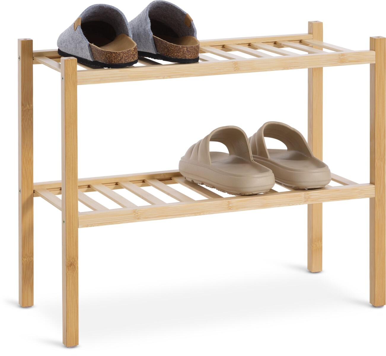 Zapatero EGTVED 2 estantes apilable bambú 