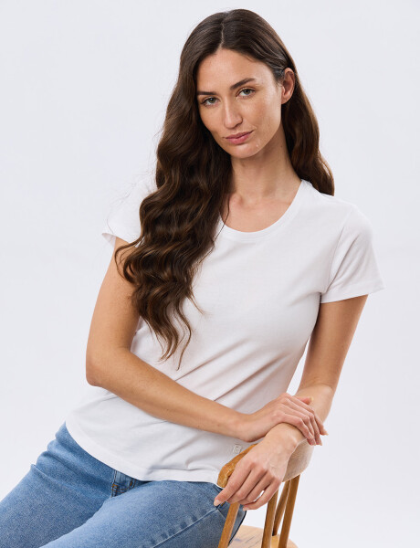 REMERA BÁSICA DE ALGODÓN Blanco