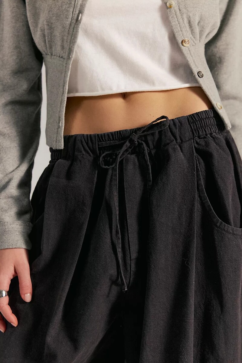 CHAMBERS LAID BLACK PULL ON PA Negro