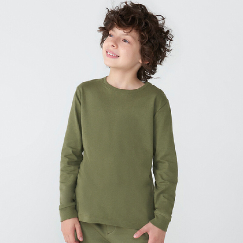 CAMISETA ML MASC OLIVA MEDIO