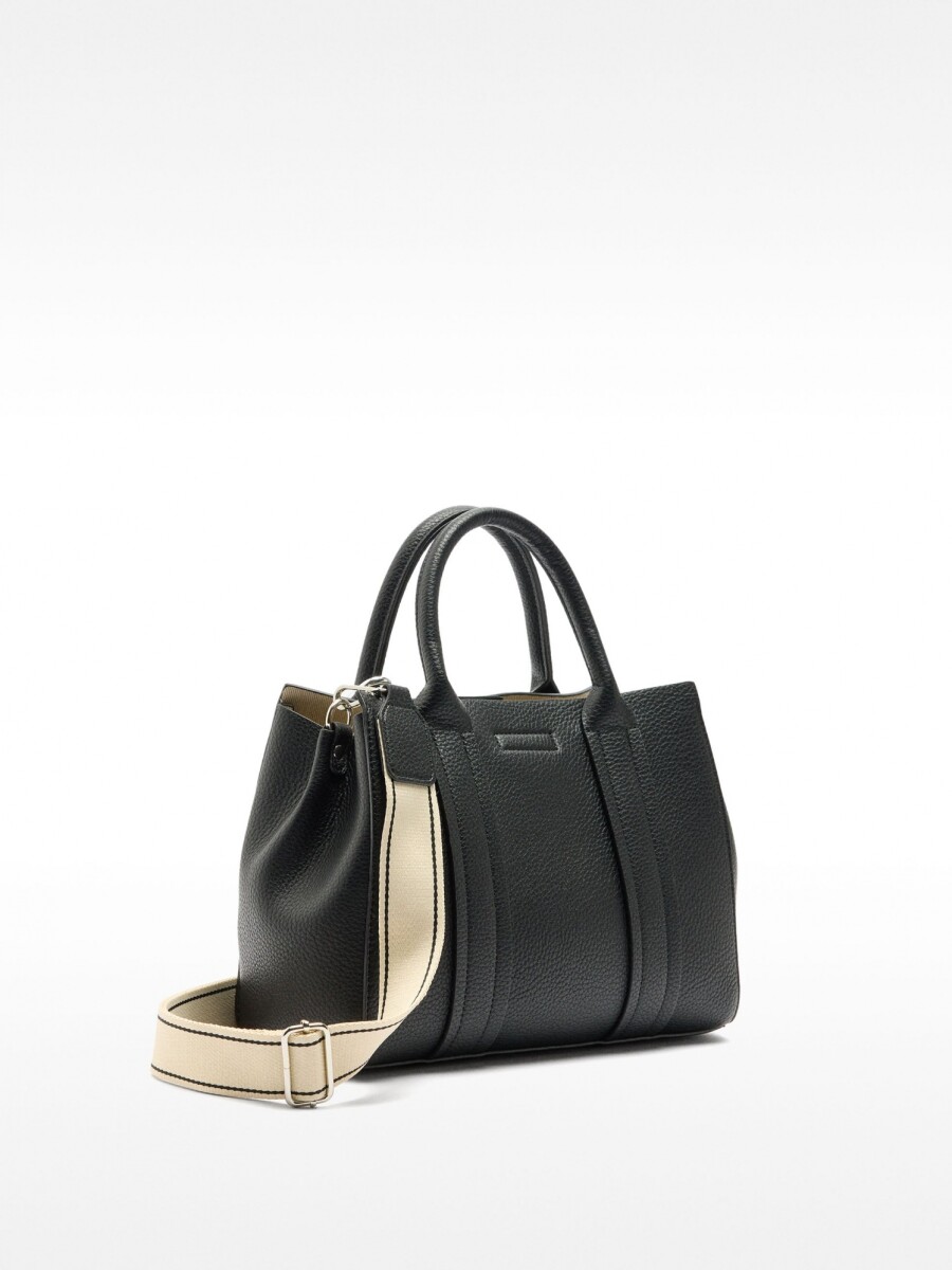 Bolso Tote Con Colgante M negro