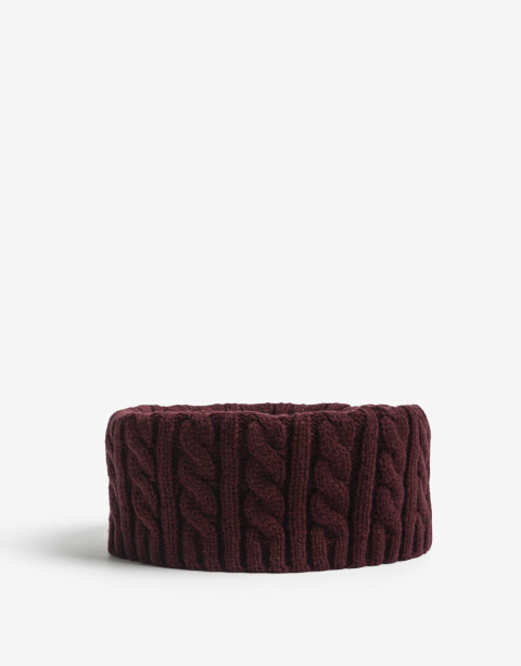Cuellos Punto Liso Cuello Tejido Burgundy - Rojo Burdeaux