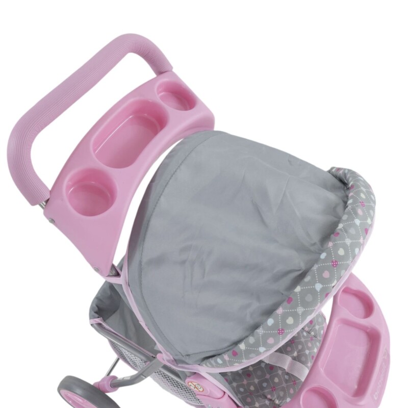 Coche de bebé para muñecas Bebesit 2 piezas Rosa