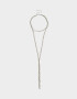 Collares Largos Metal Collar Largo Multi Cadena - Plateado