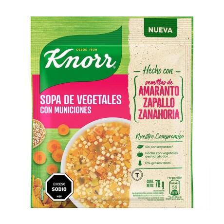 Sopa Knorr Vegetal con amaranto Sopa Knorr Vegetal con amaranto