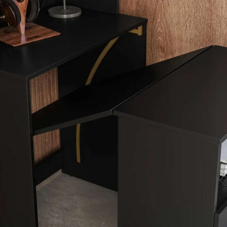 Escritorio Repisa Multifunciion Duo Negro