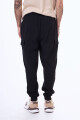 Pantalon cargo de felpa Fortaleza Negro
