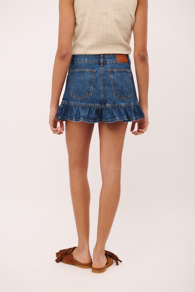 FALDA ULA DENIM Celeste