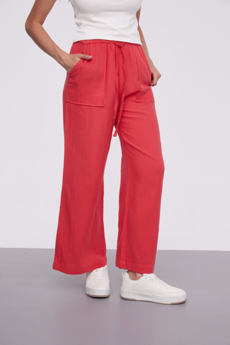 Pantalon Ravenea Rojo Coral