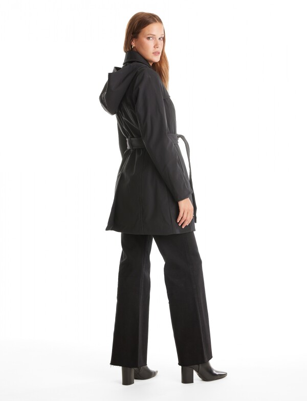 Gabardina Trench Impermeable NEGRO