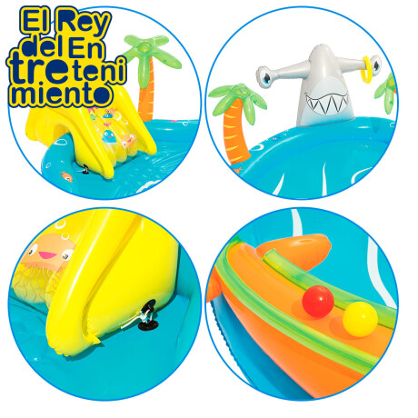 Piscina Bestway Centro Juegos C/ Tobogán Inflable Piscina Bestway Centro Juegos C/ Tobogán Inflable