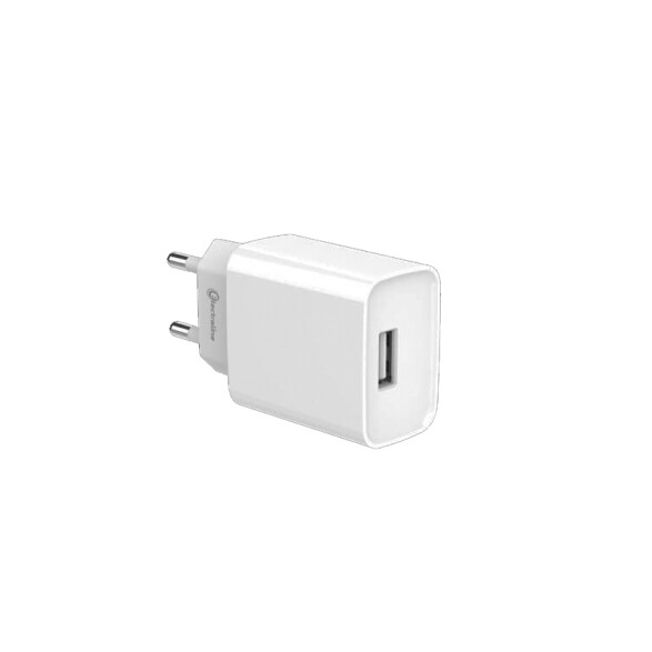 Ficha cargador USB 230V 2,1A, blanco - Electraline M31342M