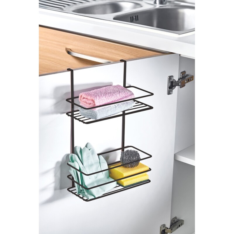 ORGANIZADOR DOBLE BAJO MESADA 24X11X30CM CROM. NGO ORGANIZADOR DOBLE BAJO MESADA 24X11X30CM CROM. NGO
