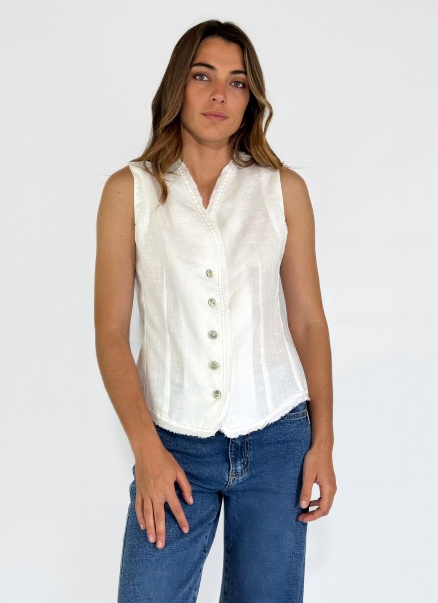 CHALECO TEODORA - BLANCO 