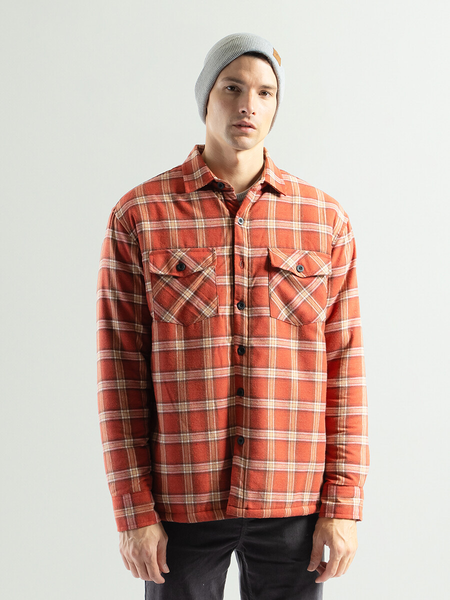 Sobrecamisa de Franela con Corderito - Rojo 