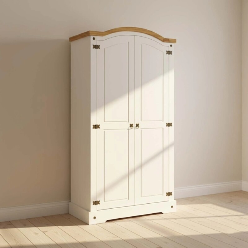 Ropero Smile 2 Puertas C-939 Crema/pino Mdf Ropero Smile 2 Puertas C-939 Crema/pino Mdf