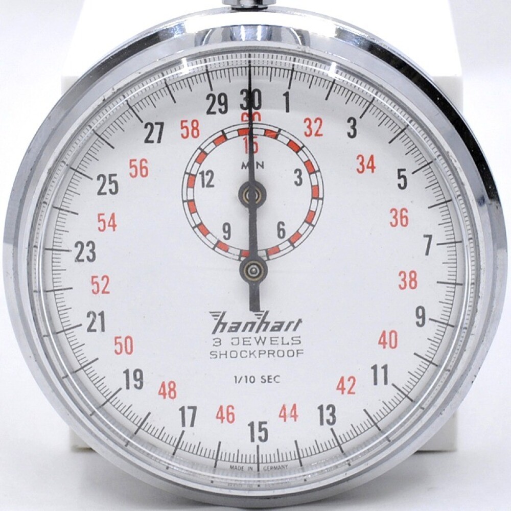 Hanhart Cronografo Stopwatch 1/10 Sec. Año 1960'S Con Estuche Wempe Hanhart Cronografo Stopwatch 1/10 Sec. Año 1960'S Con Estuche Wempe